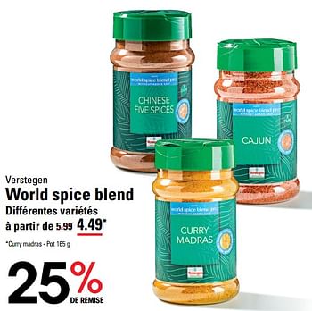 Promotions World spice blend - Verstegen - Valide de 14/03/2024 à 30/03/2024 chez Sligro