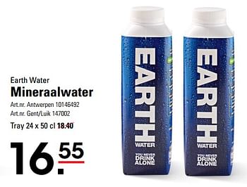 Promotions Earth water mineraalwater - Earth Water - Valide de 14/03/2024 à 30/03/2024 chez Sligro
