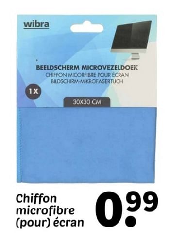 Promotions Chiffon microfibre pour ecran - Produit maison - Wibra - Valide de 18/03/2024 à 24/03/2024 chez Wibra