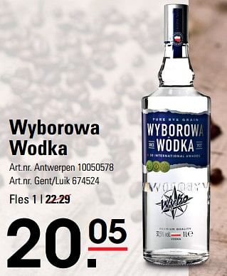 Promoties Wyborowa wodka - Wyborowa - Geldig van 14/03/2024 tot 30/03/2024 bij Sligro