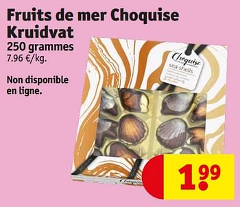 Promotions Fruits de mer choquise kruidvat - Produit maison - Kruidvat - Valide de 17/03/2024 à 24/03/2024 chez Kruidvat