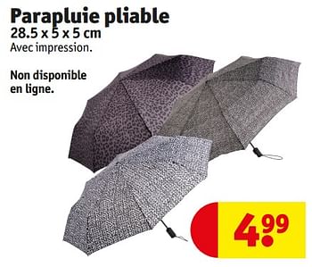 Promotions Parapluie pliable - Produit maison - Kruidvat - Valide de 17/03/2024 à 24/03/2024 chez Kruidvat