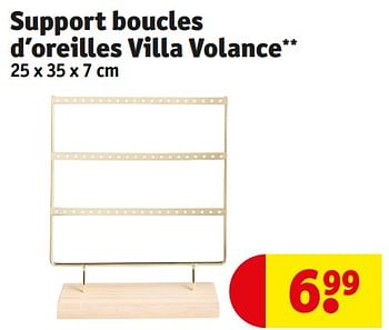 Promotions Support boucles d’oreilles villa volance - Villa Volance - Valide de 17/03/2024 à 24/03/2024 chez Kruidvat