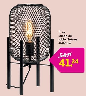 Promotions Lampe de table meknes - Produit maison - Leen Bakker - Valide de 18/03/2024 à 24/03/2024 chez Leen Bakker