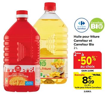 Promotions Huile pour friture carrefour - Produit maison - Carrefour  - Valide de 20/03/2024 à 02/04/2024 chez Carrefour