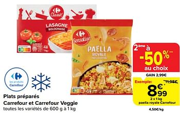 Promoties Paella royale carrefour - Huismerk - Carrefour  - Geldig van 20/03/2024 tot 02/04/2024 bij Carrefour