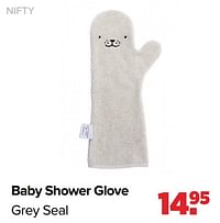 Baby shower glove grey seal-Nifty