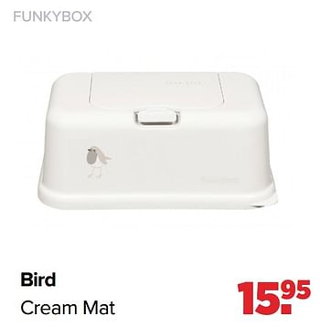 Promoties Bird cream mat - Funkybox - Geldig van 18/03/2024 tot 13/04/2024 bij Baby-Dump