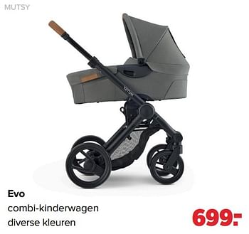 Promotions Evo combi-kinderwagen diverse kleuren - Mutsy - Valide de 18/03/2024 à 13/04/2024 chez Baby-Dump