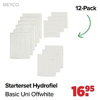 Starterset hydrofiel basic uni offwhite-Meyco
