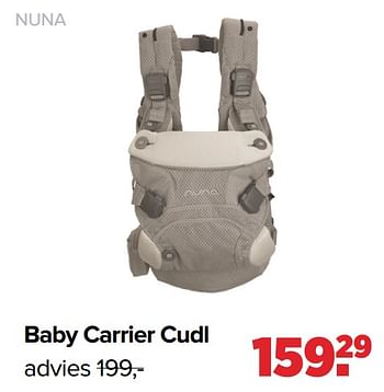 Promotions Baby carrier cudl - Nuna - Valide de 18/03/2024 à 13/04/2024 chez Baby-Dump