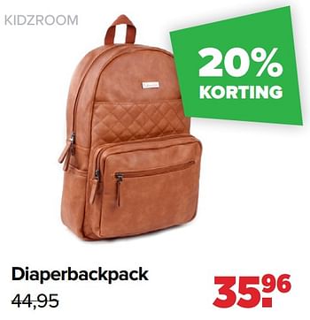Promoties Diaperbackpack - Kidzroom - Geldig van 18/03/2024 tot 13/04/2024 bij Baby-Dump