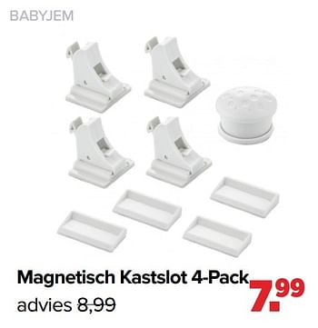 Promotions Magnetisch kastslot 4-pack - BabyJem - Valide de 18/03/2024 à 13/04/2024 chez Baby-Dump