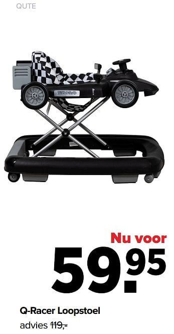 Promoties Q-racer loopstoel - Qute  - Geldig van 18/03/2024 tot 13/04/2024 bij Baby-Dump