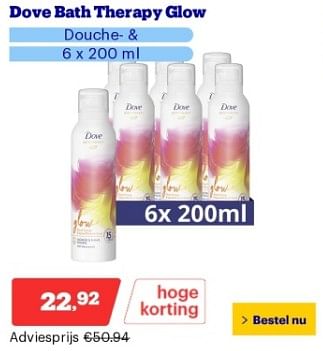 Promoties Dove bath therapy glow - Dove - Geldig van 18/03/2024 tot 24/03/2024 bij Bol.com