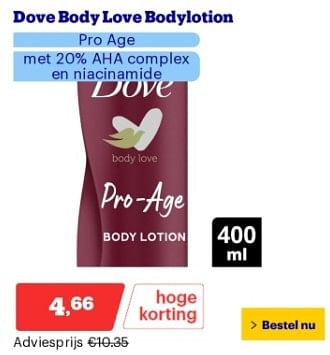 Promoties Dove body love bodylotion - Dove - Geldig van 18/03/2024 tot 24/03/2024 bij Bol.com