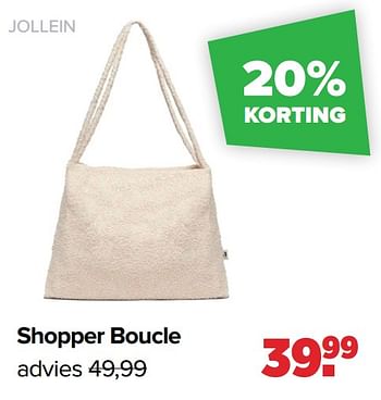 Promoties Shopper boucle - Jollein - Geldig van 18/03/2024 tot 13/04/2024 bij Baby-Dump