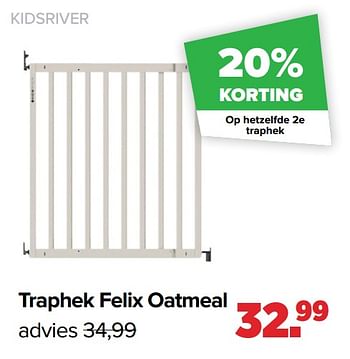 Promoties Traphek felix oatmeal - Kidsriver - Geldig van 18/03/2024 tot 13/04/2024 bij Baby-Dump