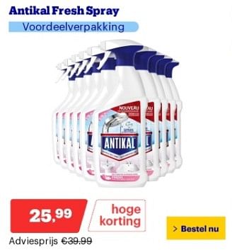 Promoties Antikal fresh spray - Antikal - Geldig van 18/03/2024 tot 24/03/2024 bij Bol.com