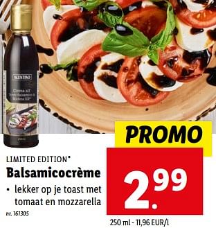 Promotions Balsamicocrème - Limited Edition - Valide de 27/03/2024 à 02/04/2024 chez Lidl