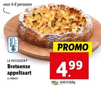 Promoties Bretoense appeltaart - Le Patissier - Geldig van 27/03/2024 tot 02/04/2024 bij Lidl