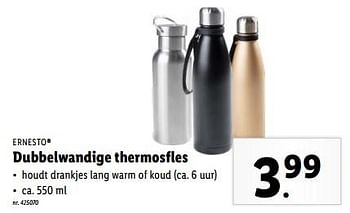 Promoties Dubbelwandige thermosfles - Ernesto - Geldig van 27/03/2024 tot 02/04/2024 bij Lidl