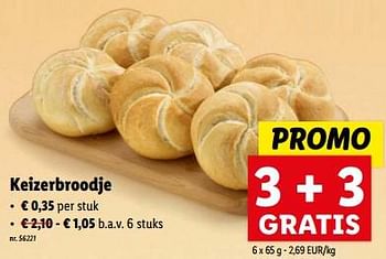 Promoties Keizerbroodje - Huismerk - Lidl - Geldig van 27/03/2024 tot 02/04/2024 bij Lidl