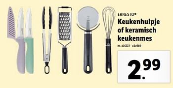 Promoties Keukenhulpje of keramisch keukenmes - Ernesto - Geldig van 27/03/2024 tot 02/04/2024 bij Lidl