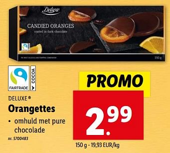 Promoties Orangettes - Deluxe - Geldig van 27/03/2024 tot 02/04/2024 bij Lidl
