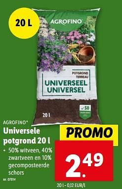 Promotions Universele potgrond - Agrofino - Valide de 27/03/2024 à 02/04/2024 chez Lidl