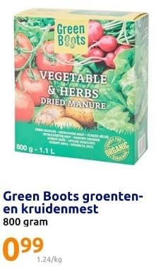 Promoties Green boots groenten en kruidenmest - Green Boots - Geldig van 20/03/2024 tot 26/03/2024 bij Action