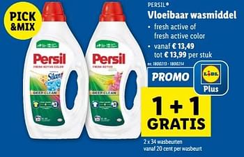 Promotions Vloeibaar wasmiddel - Persil - Valide de 27/03/2024 à 02/04/2024 chez Lidl