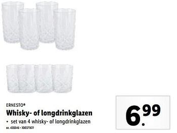 Promoties Whisky- of longdrinkglazen - Ernesto - Geldig van 27/03/2024 tot 02/04/2024 bij Lidl