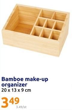 Promoties Bamboe make-up organizer - Huismerk - Action - Geldig van 20/03/2024 tot 26/03/2024 bij Action