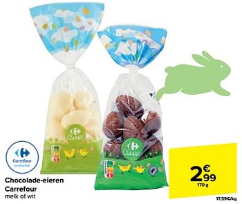 Promotions Chocolade-eieren carrefour - Produit maison - Carrefour  - Valide de 20/03/2024 à 02/04/2024 chez Carrefour