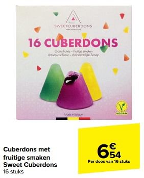 Promoties Cuberdons met fruitige smaken sweet cuberdons - Sweet Cuberdons - Geldig van 20/03/2024 tot 02/04/2024 bij Carrefour