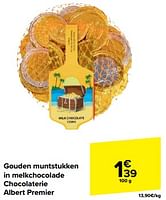 Promoties Gouden muntstukken in melkchocolade chocolaterie albert premier - Albert Premier - Geldig van 20/03/2024 tot 02/04/2024 bij Carrefour