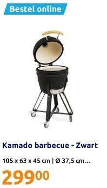 Promoties Kamado barbecue zwart - Kamado - Geldig van 20/03/2024 tot 26/03/2024 bij Action