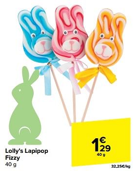 Promoties Lolly’s lapipop fizzy - Fizzy - Geldig van 20/03/2024 tot 02/04/2024 bij Carrefour