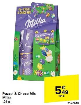 Promoties Puzzel + choco mix milka - Milka - Geldig van 20/03/2024 tot 02/04/2024 bij Carrefour