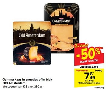 Promotions Kaas old amsterdam in blok - Old Amsterdam - Valide de 20/03/2024 à 02/04/2024 chez Carrefour