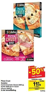 Pizza crust ham-emmentaler classic-Sodebo