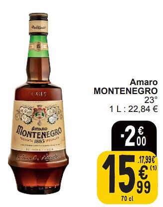 Promoties Amaro montenegro - Amaro Montenegro - Geldig van 19/03/2024 tot 25/03/2024 bij Cora