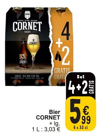 Promoties Bier cornet - Cornet  - Geldig van 19/03/2024 tot 25/03/2024 bij Cora