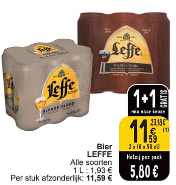 Promoties Bier leffe - Leffe - Geldig van 19/03/2024 tot 25/03/2024 bij Cora