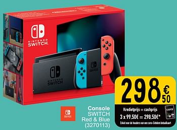 Promoties Console switch - Nintendo - Geldig van 19/03/2024 tot 30/03/2024 bij Cora