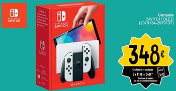 Promotions Console switch oled - Nintendo - Valide de 19/03/2024 à 30/03/2024 chez Cora