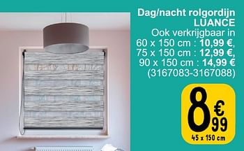 Promoties Dag-nacht rolgordijn luance - Huismerk - Cora - Geldig van 19/03/2024 tot 30/03/2024 bij Cora