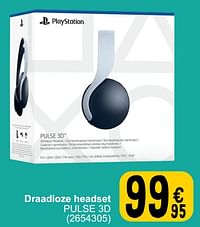 Draadloze headset pulse 3d-Sony