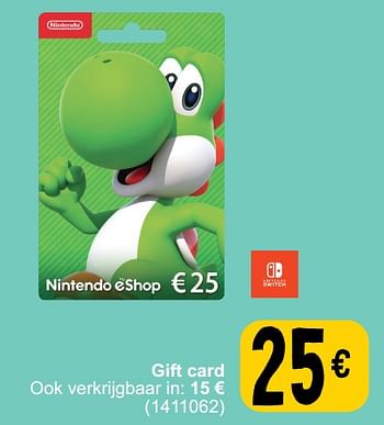 Promotions Gift card - Nintendo - Valide de 19/03/2024 à 30/03/2024 chez Cora